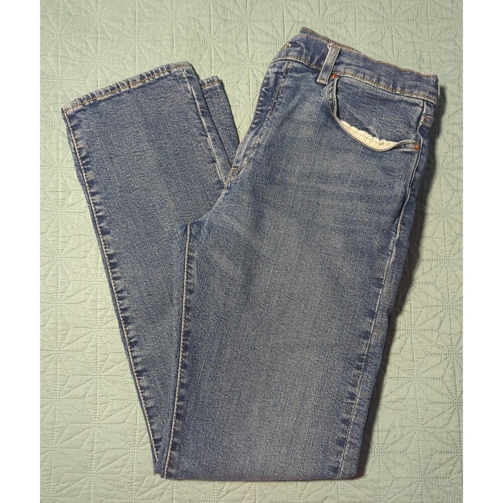 Levi's Premium 502 Big E Regular Taper Fit Jeans Mens 33x34 Stonewashed Zip Fly